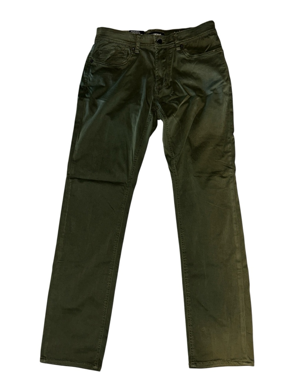 Blank NYC Olive Green Slim Straight Stretch Twill Pants 31x32 NWT